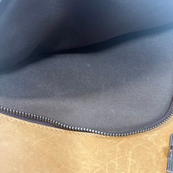 Vintage Vicenzo Brown Leather Briefcase Messenger Laptop Bag Satchel - Picture 10 of 12